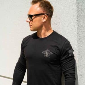 Grunge Long Sleeve Shirt- Black