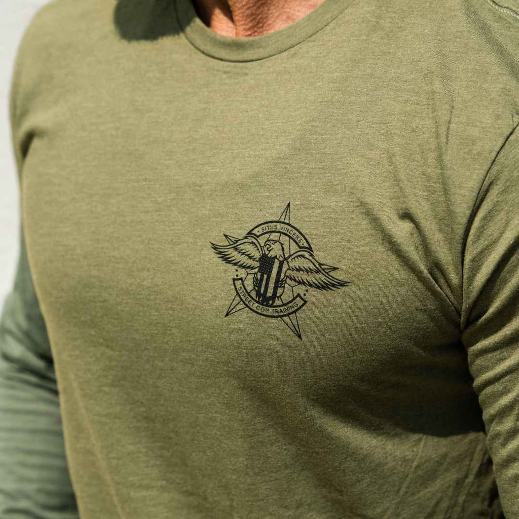 Grunge Long Sleeve Shirt- Green